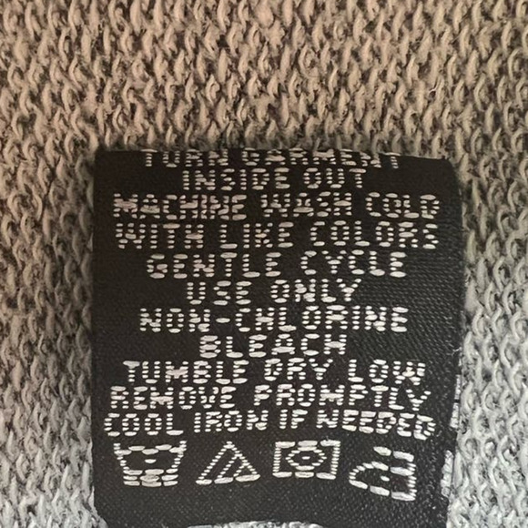 3/$27 Carbon Varsity Scoop Neck Sweatshirt, Heathered Gray/Black/White, size XL - Picture 6 of 9